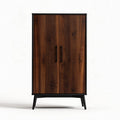 Armadio in legno scuro con finitura a doghe dimensioni 80 x 40 x 120cm